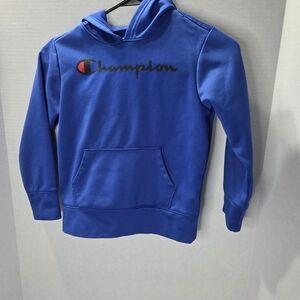 Champion Blue Hoodie with Logo
